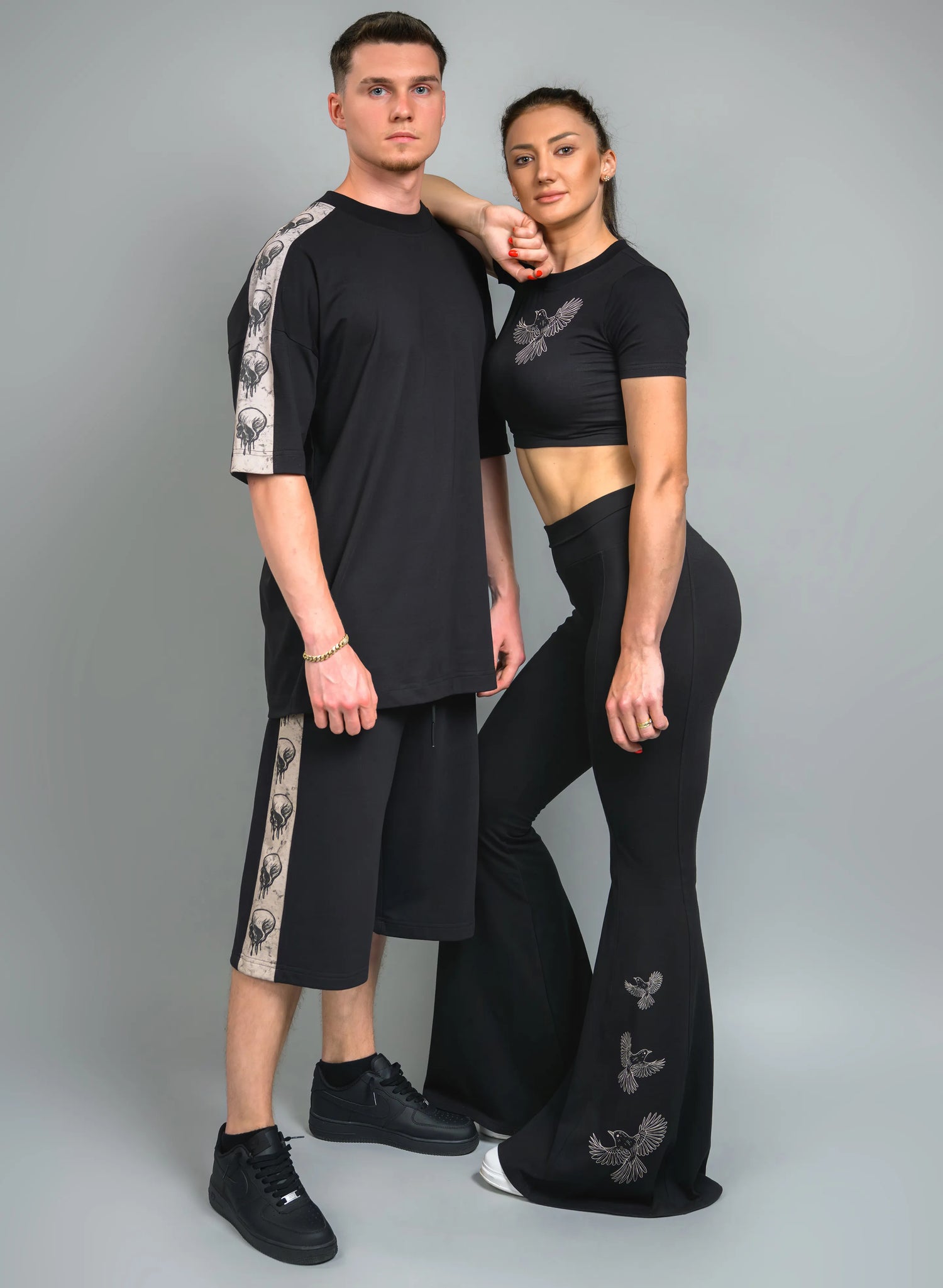 TRICOU BARBATI CU LATERALE SKULL LINE TP2 - T021