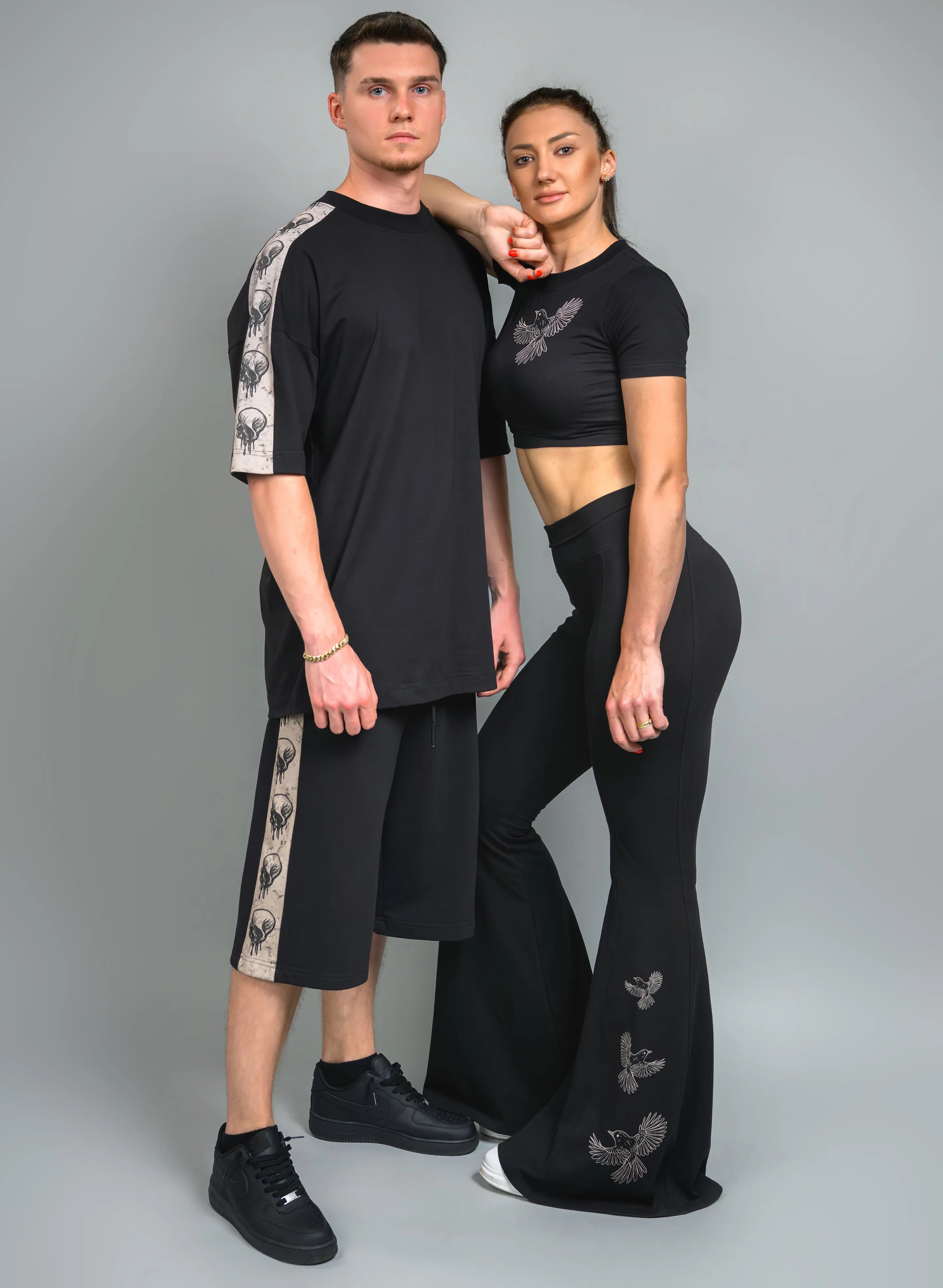 TRICOU BARBATI CU LATERALE SKULL LINE TP2 - T021