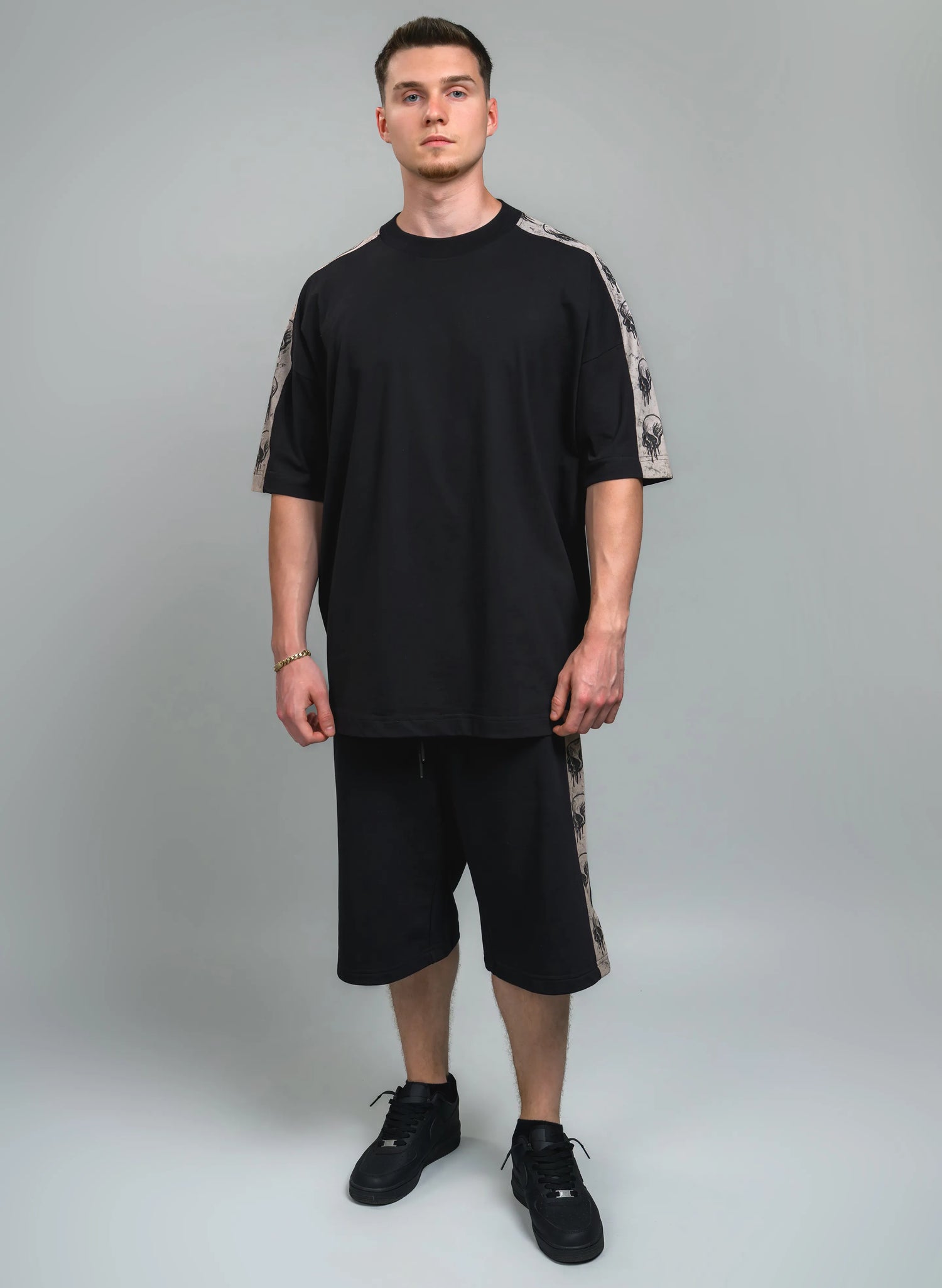 TRICOU BARBATI CU LATERALE SKULL LINE TP2 - T021