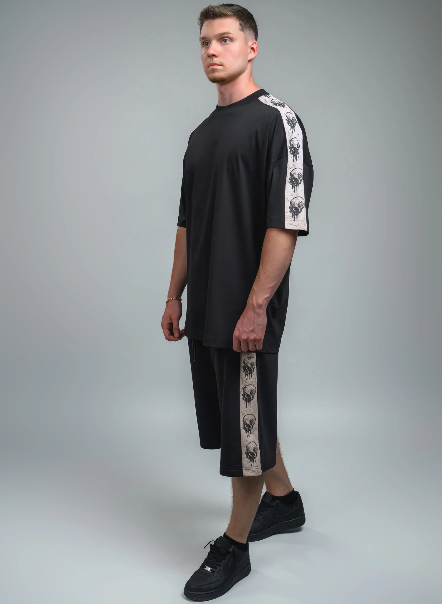 TRICOU BARBATI CU LATERALE SKULL LINE TP2 - T021