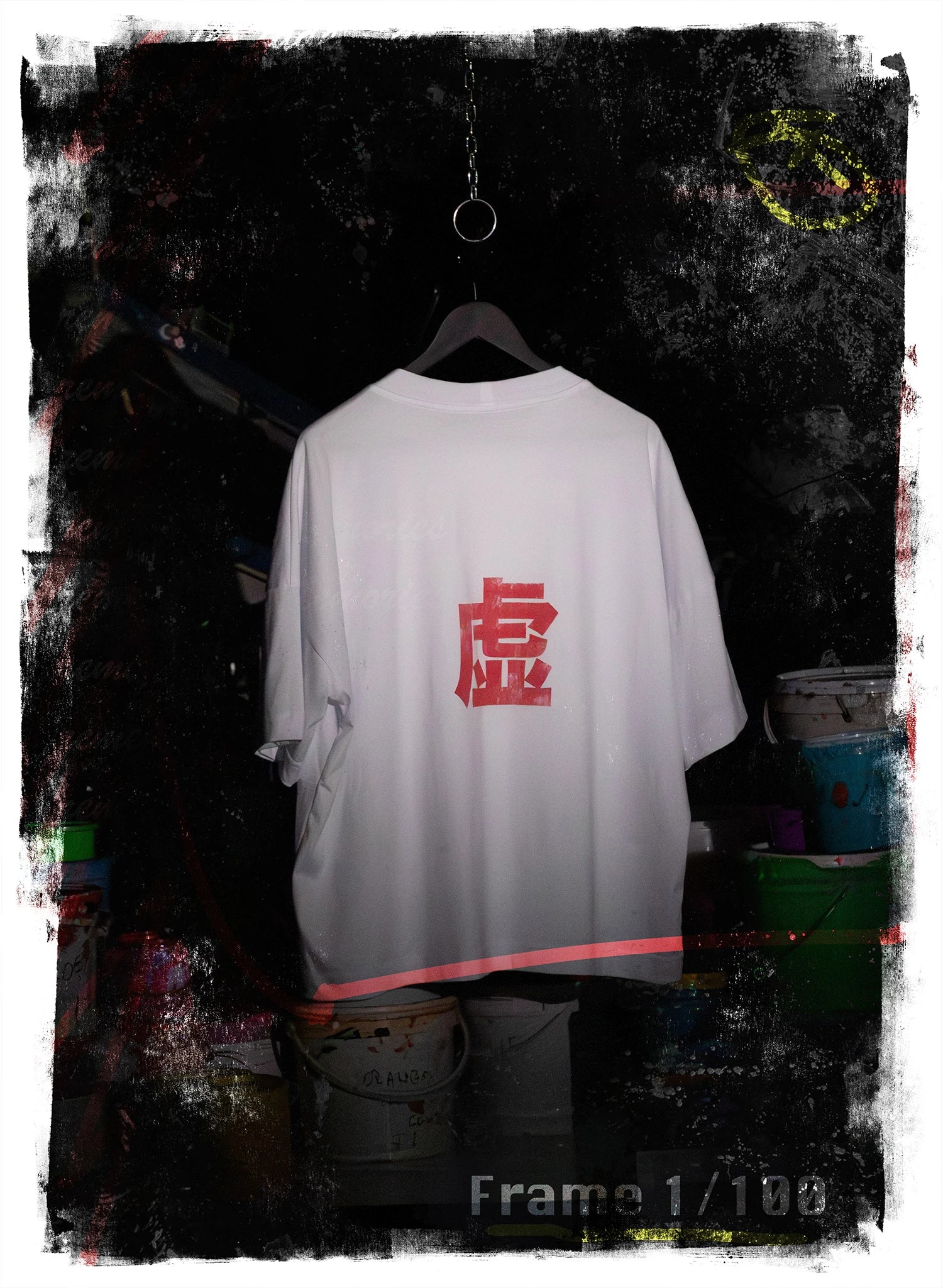 TRICOU OVERSIZED ALB MANGA LIGHT &amp; DARKNESS TDP2 TD12