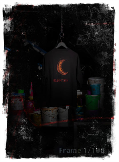 TRICOU NEGRU OVERSIZED IMPRIMAT SILENTIUM TDP2-TD11