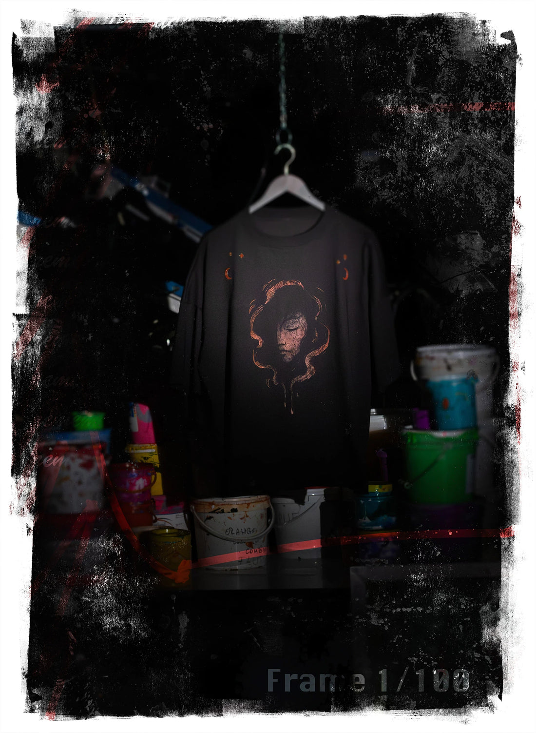 TRICOU NEGRU OVERSIZED IMPRIMAT SILENTIUM TDP2-TD11