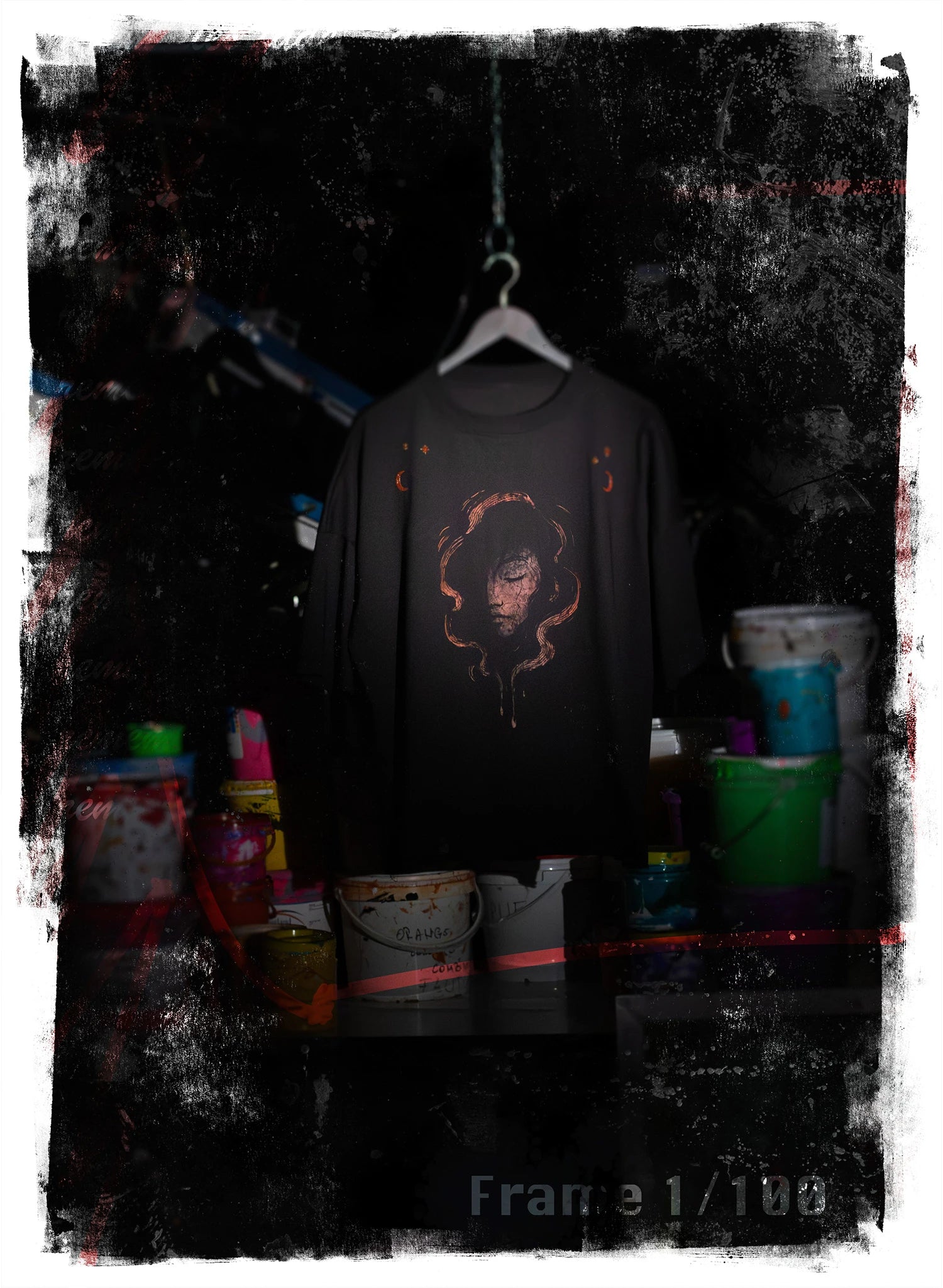 TRICOU NEGRU OVERSIZED IMPRIMAT SILENTIUM TDP2-TD11