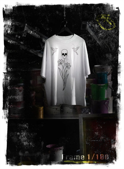 TRICOU ROCHIE OVERSIZED SKULL GARDEN WHISPER TDP6 - TD02