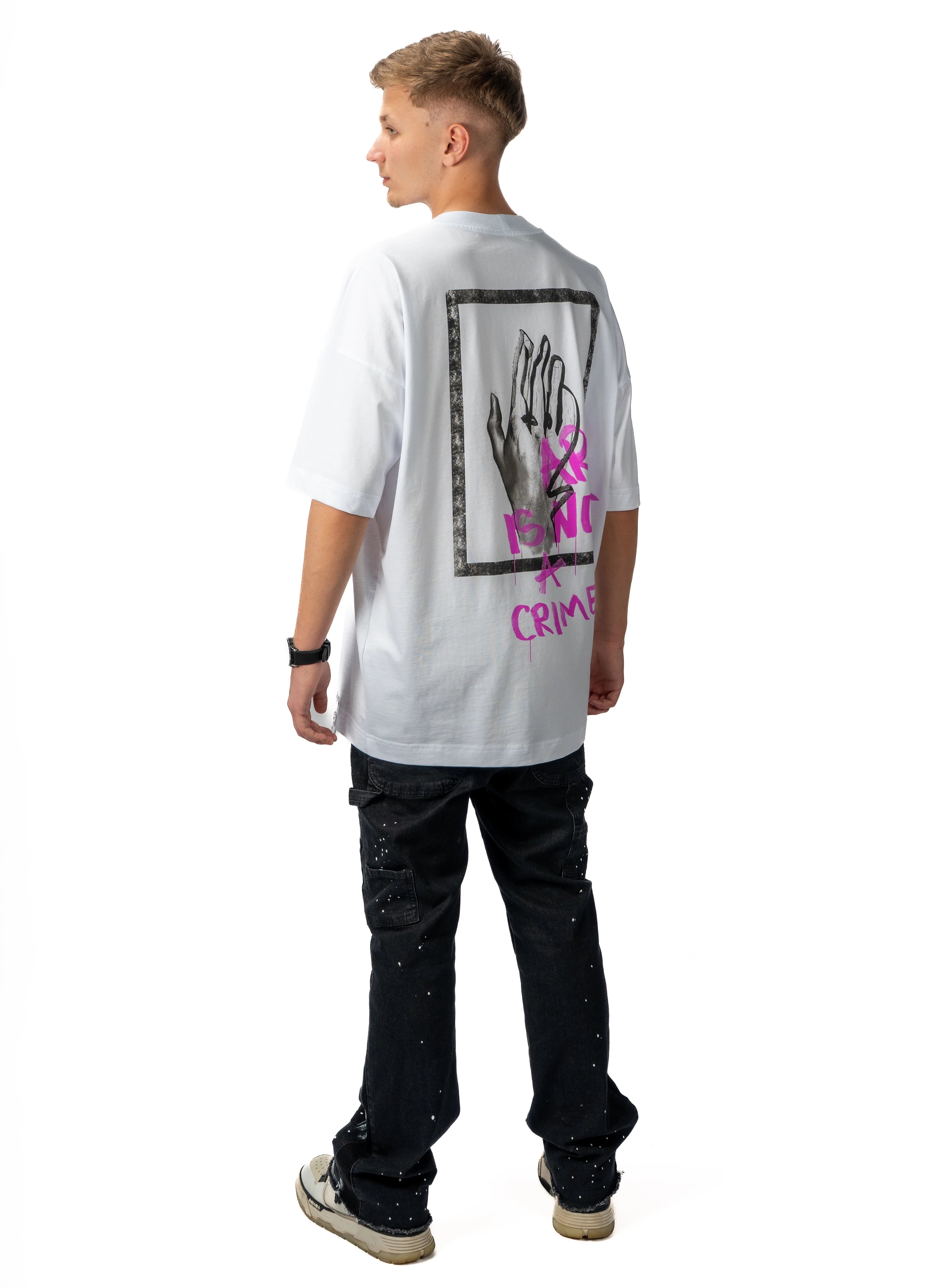 TRICOU ART IS NOT A CRIME OVERSIZED T005