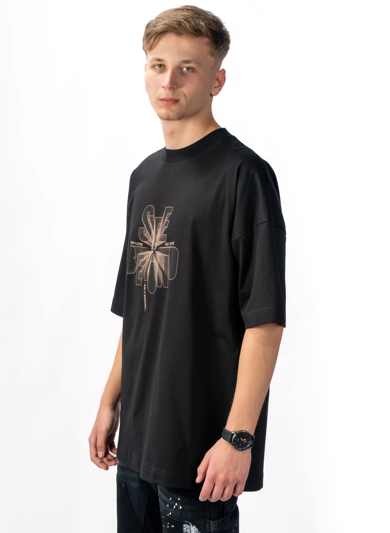 TRICOU  ILLUSION OF FREEDOM OVERSIZED T010