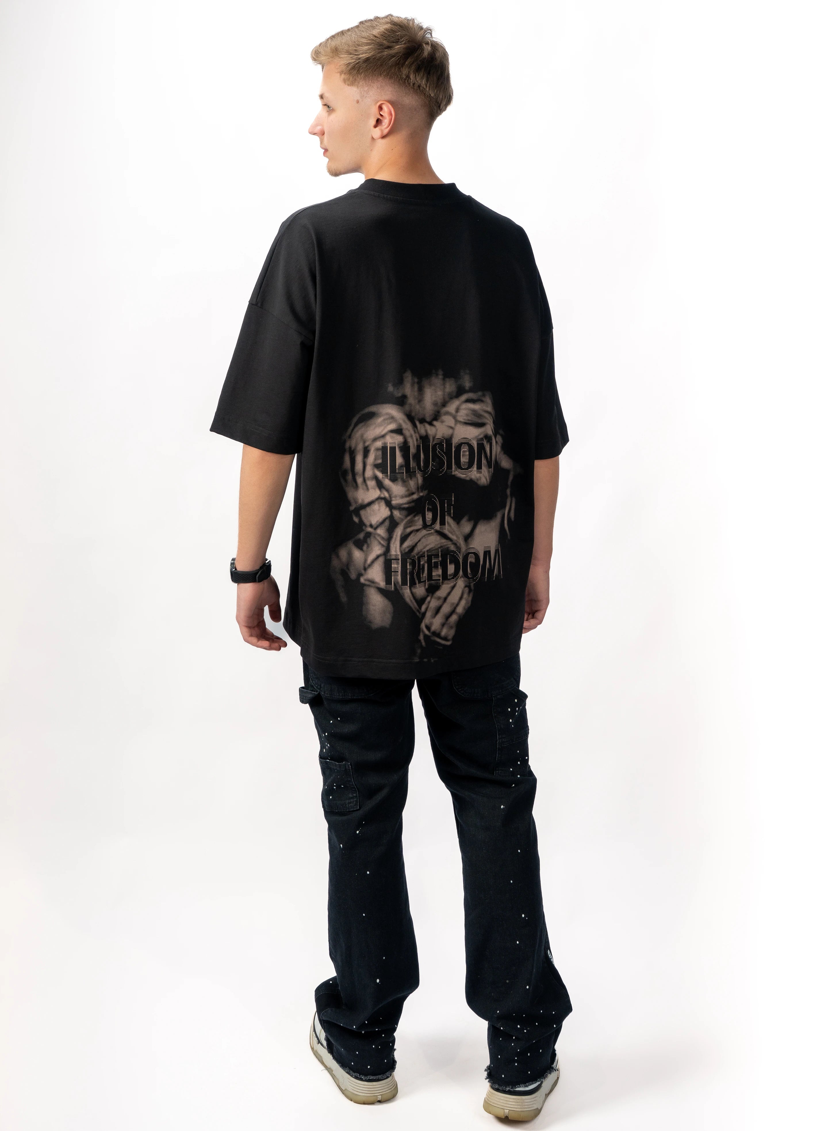 TRICOU  ILLUSION OF FREEDOM OVERSIZED T010