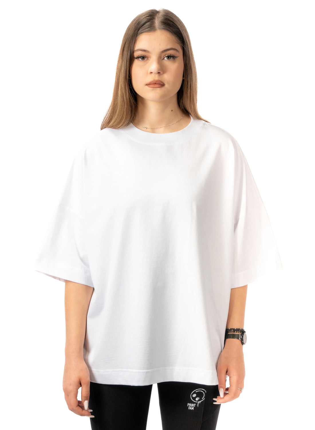 TRICOU ALB OVERSIZED TD00