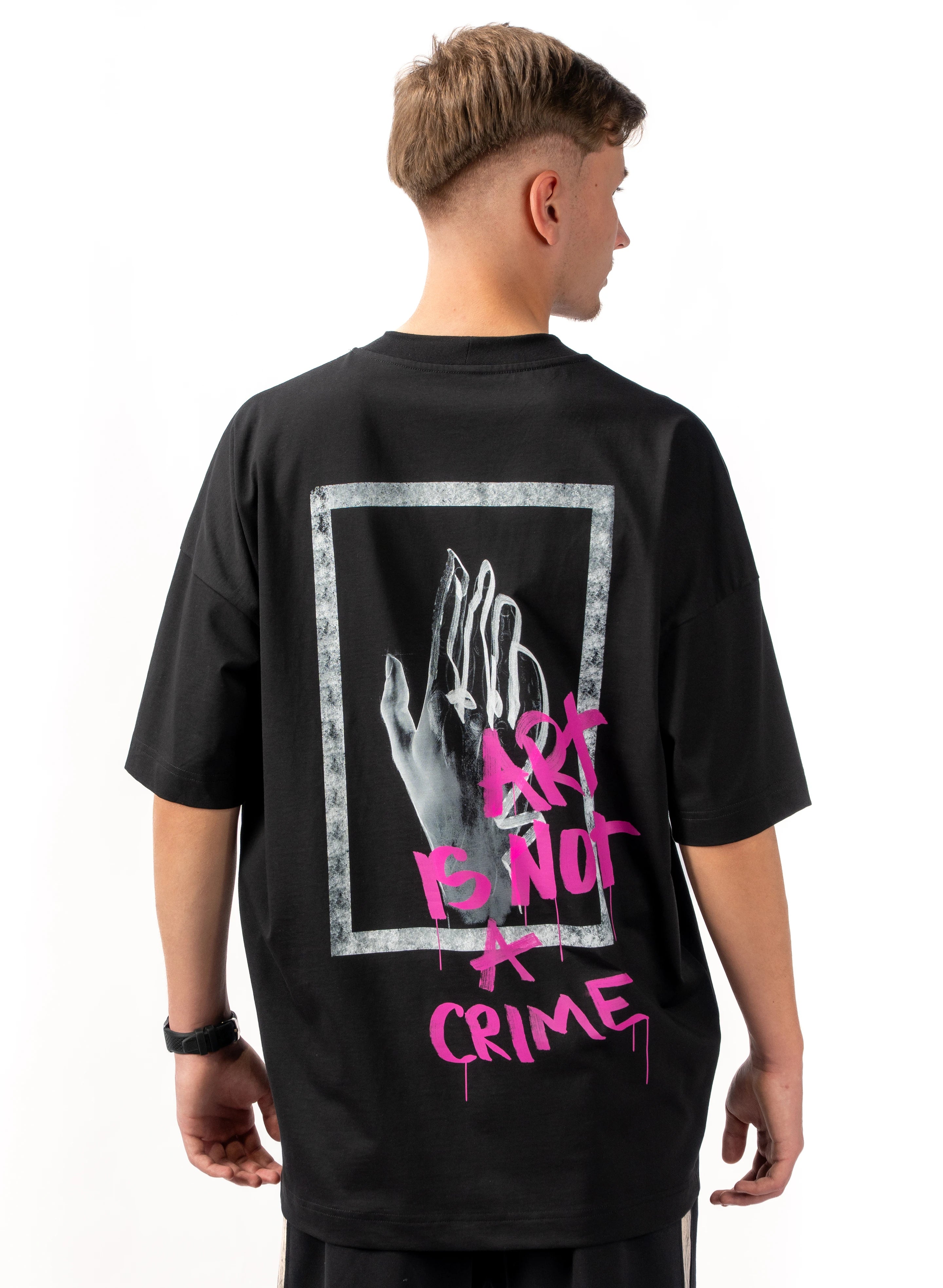 TRICOU ART IS NOT A CRIME OVERSIZED T002