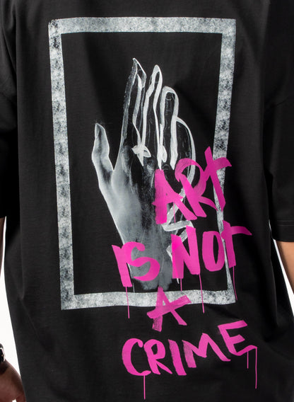 TRICOU ART IS NOT A CRIME OVERSIZED T002