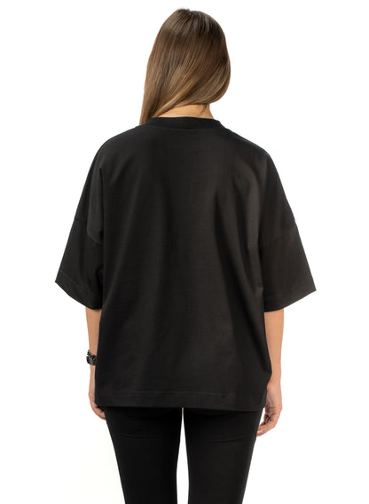 TRICOU NEGRU FETE OVERSIZED TD00