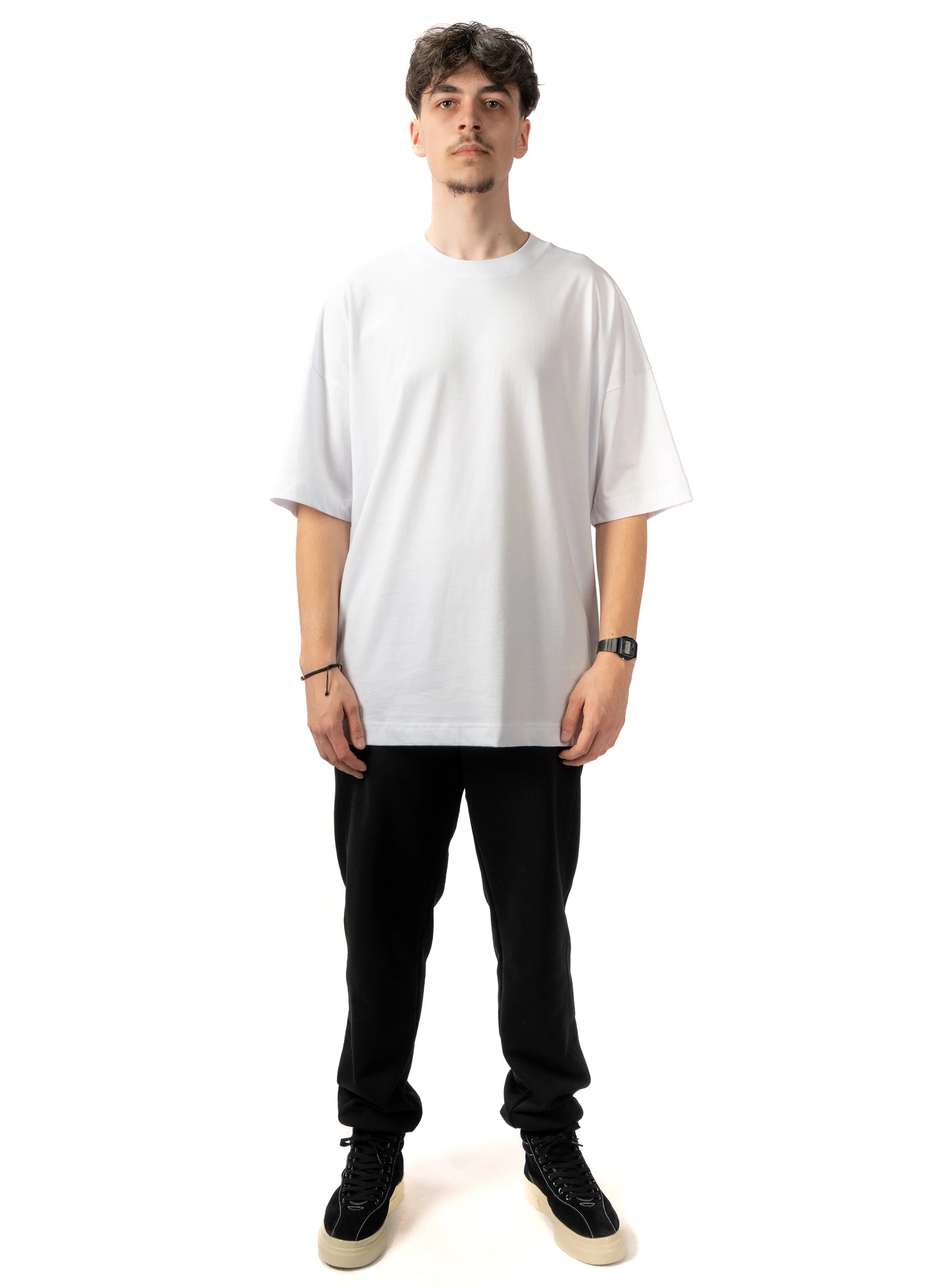 TRICOU ALB BARBATI OVERSIZED T000