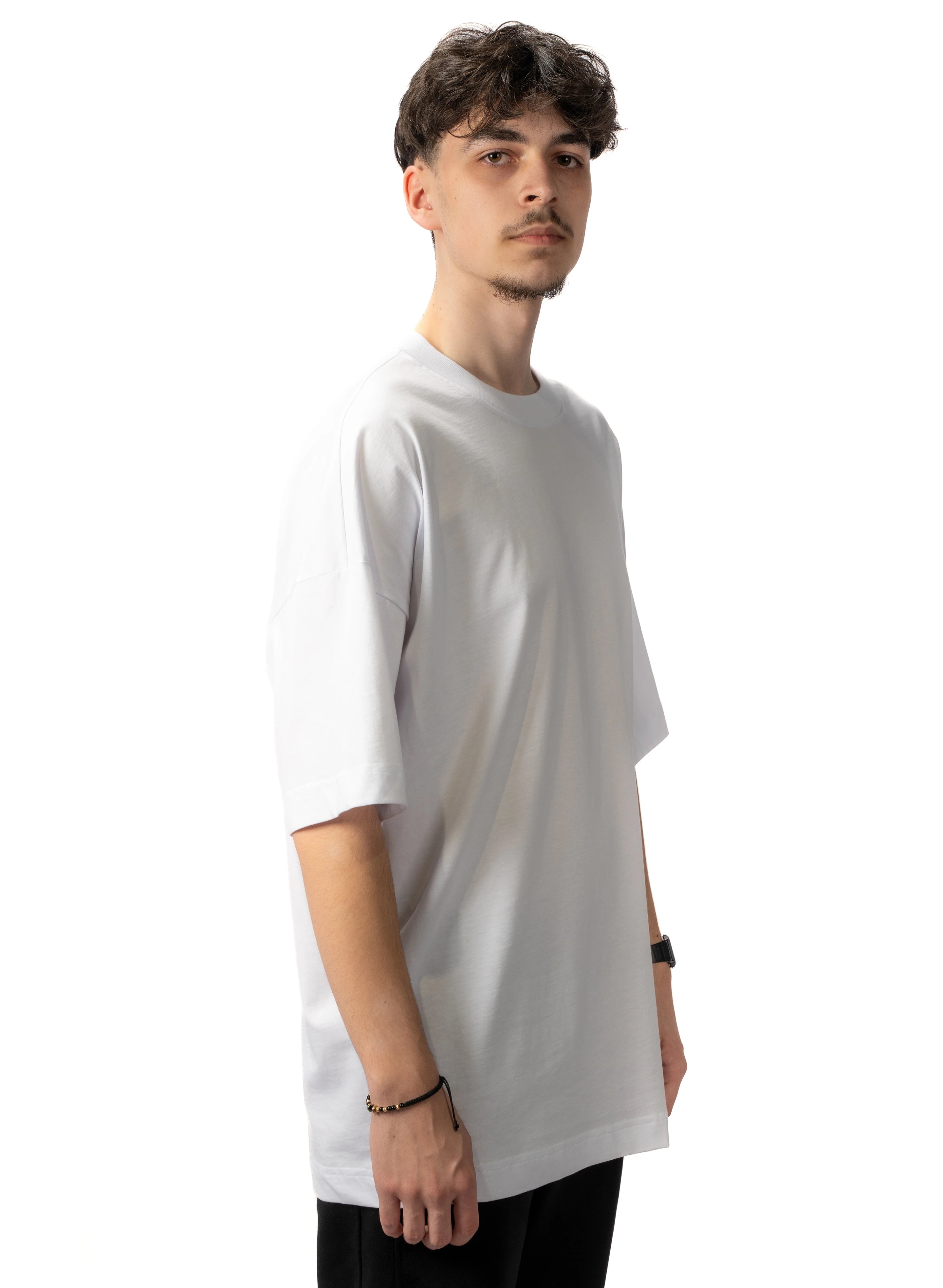 TRICOU ALB BARBATI OVERSIZED T000