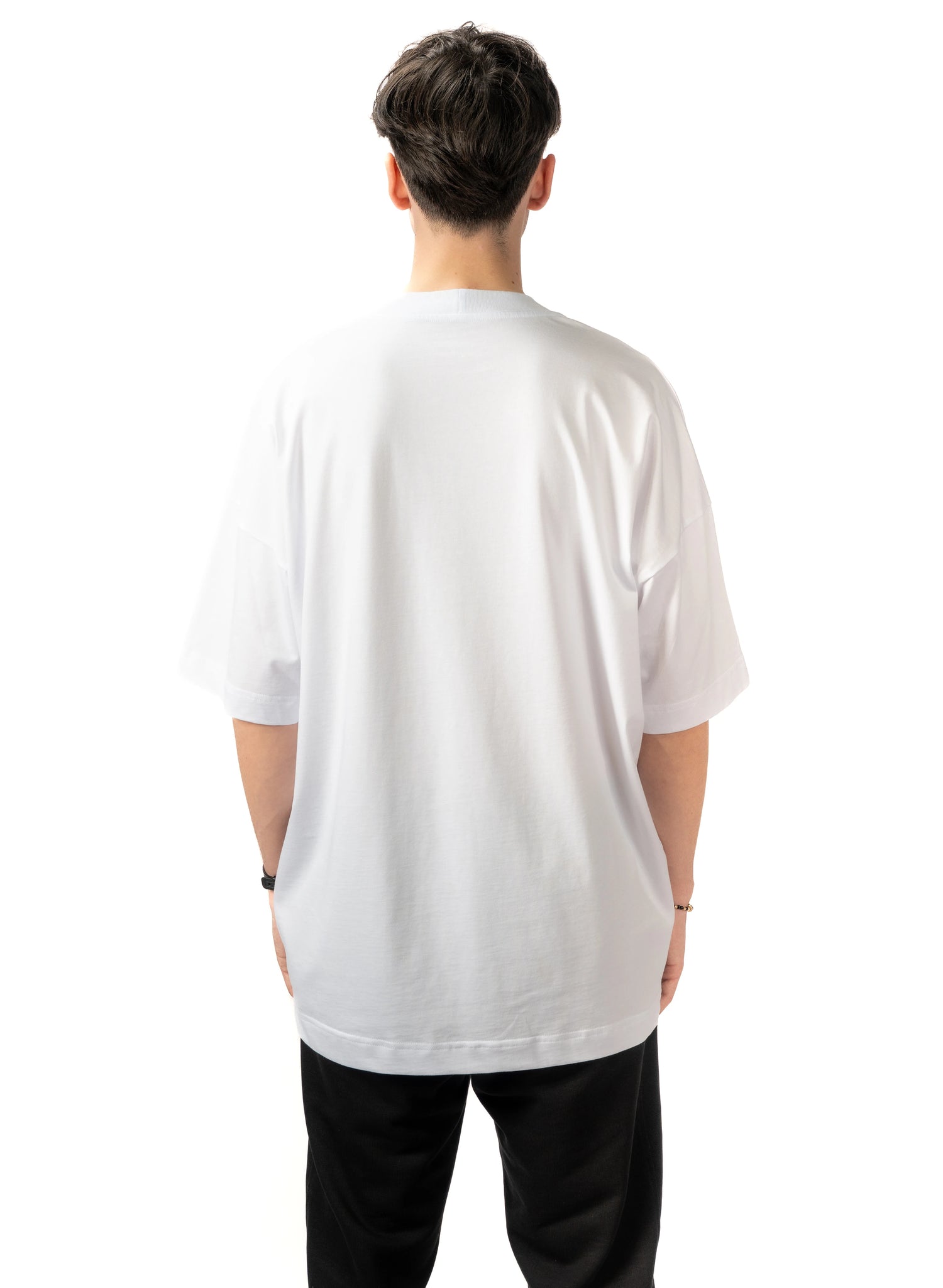TRICOU ALB BARBATI OVERSIZED T000