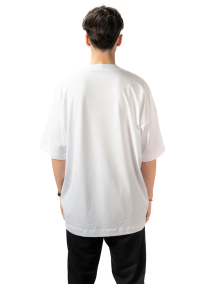 TRICOU ALB BARBATI OVERSIZED T000